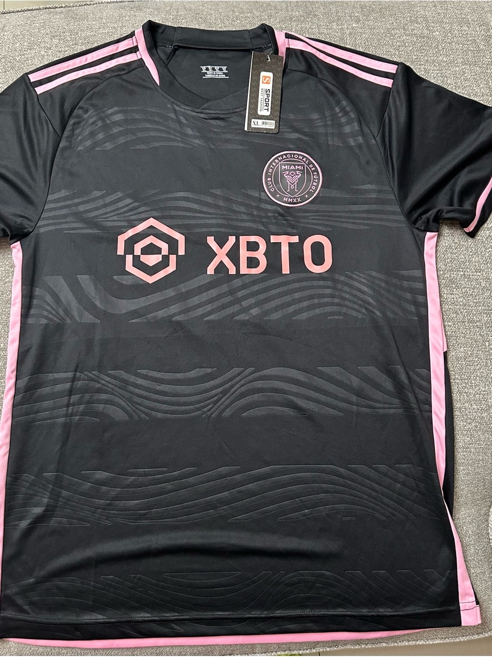 BEAST FASHION Black & Pink Youth Soccer Jersey and shorts with XBTO Print